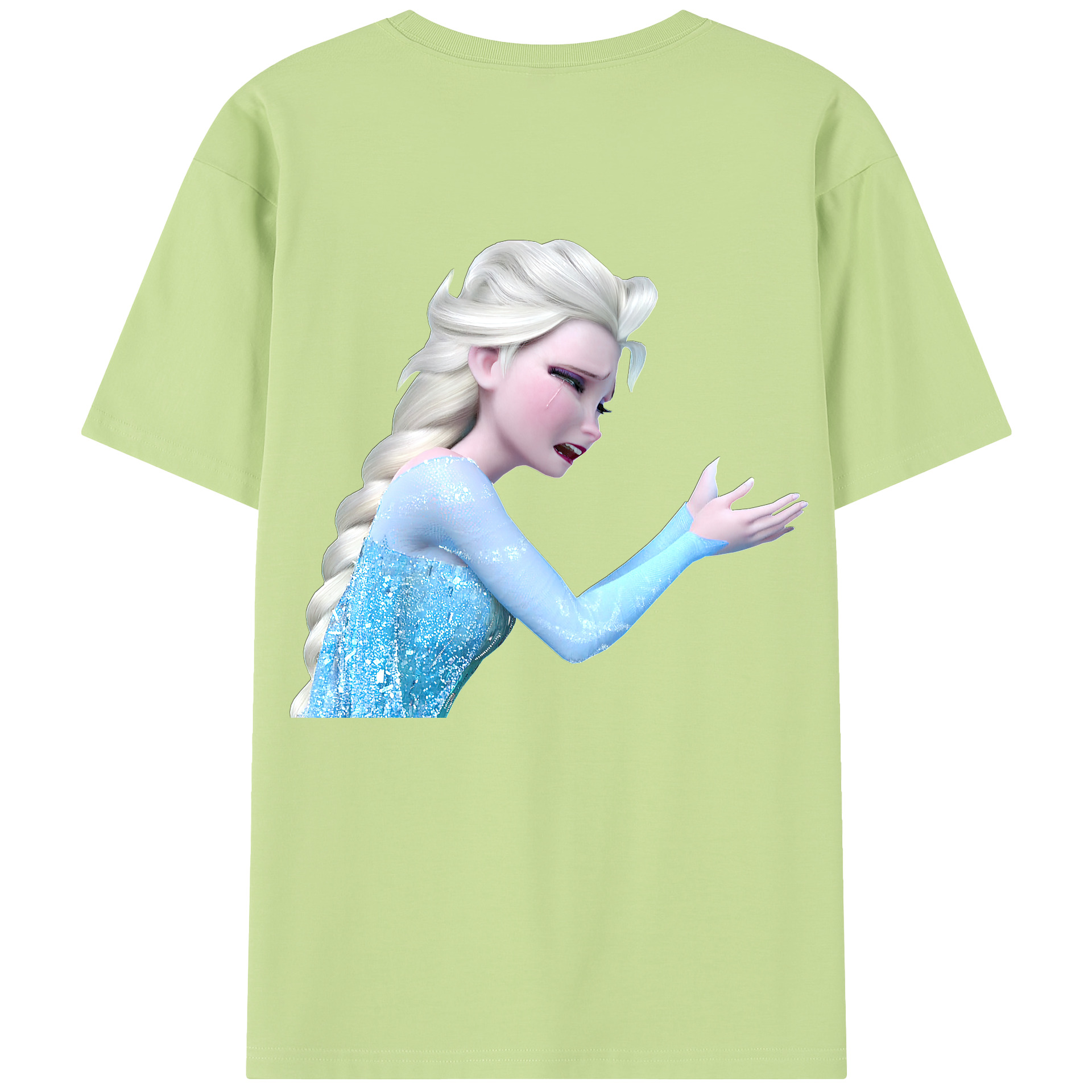 （画像用） アナと雪の女王 アンナ エルサ Frozen Anna Elsa 綿100％半袖Tシャツ（背面プリント）